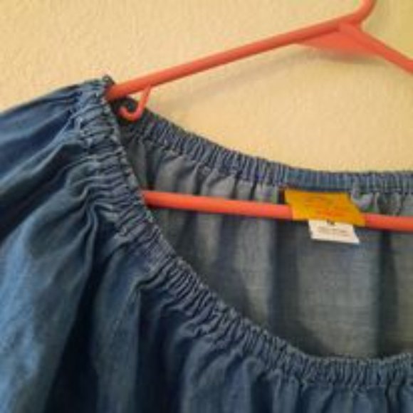 Ruby Red Cold Shoulder Denim top  *BOGO* - Picture 8 of 8